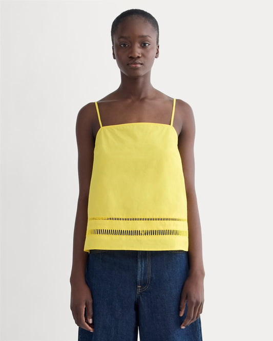 The Lace Trim Tank | High Visibility Yellow