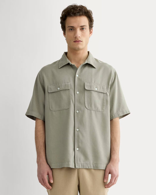 The Relaxed Utility Shirt in Buttersoft | Sage Green