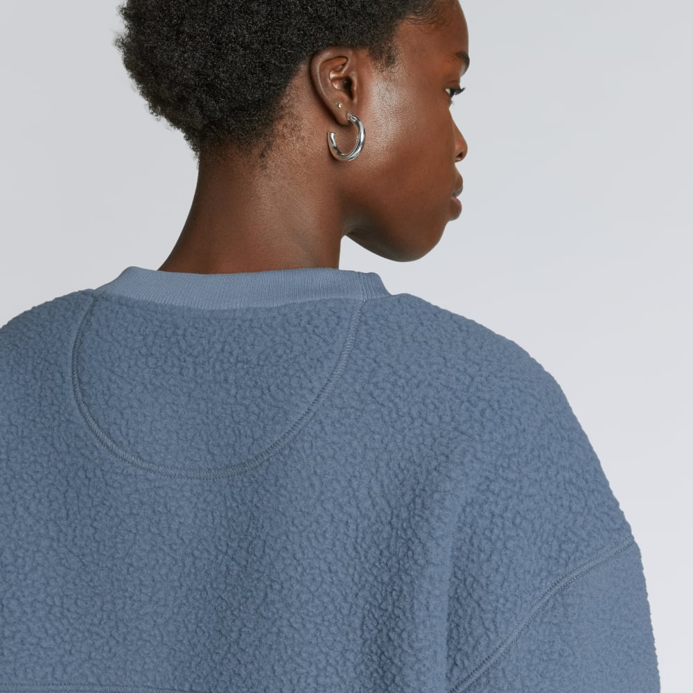 The ReNew Teddy Oversized Crew | Faded Blue