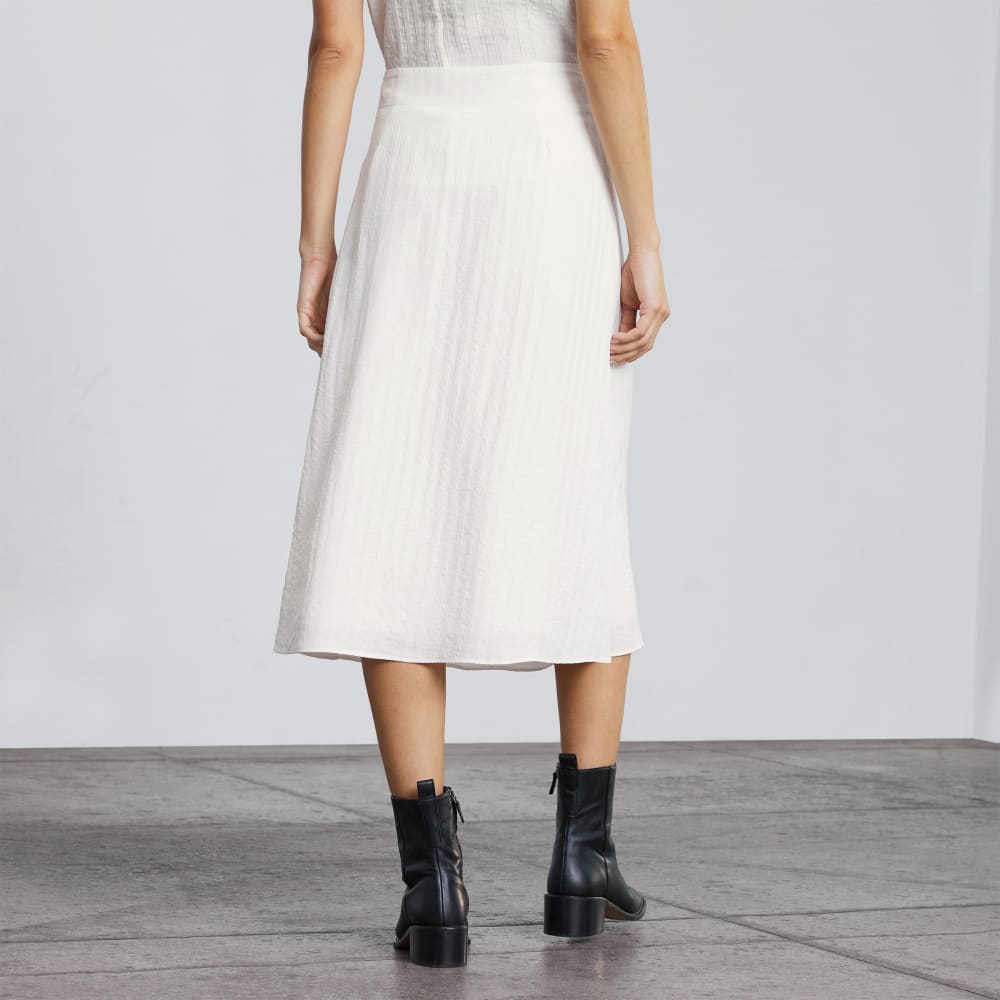 The City Stripe Midi Skirt | Bone