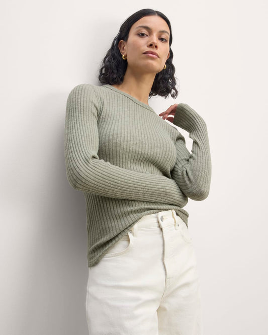 The Cozy Rib Long-Sleeve Tee | Sage Green