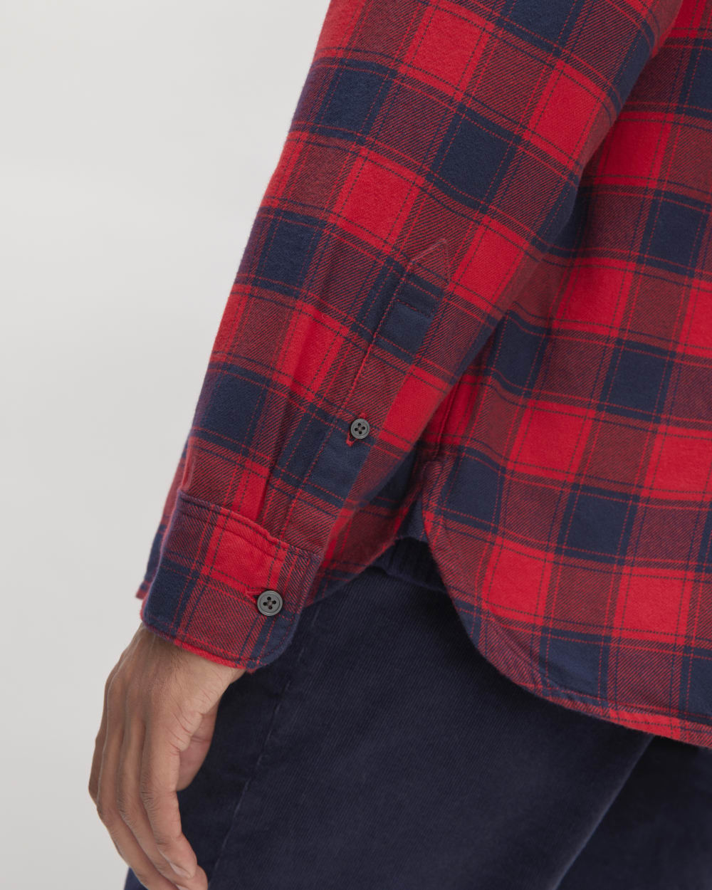 The Brushed Flannel Shirt | Haute Red / Bellwether Blue