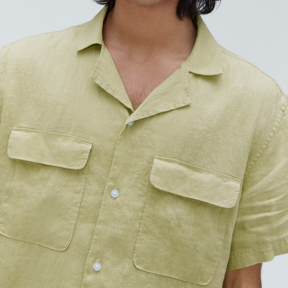 The Resort Shirt in Linen | Leek