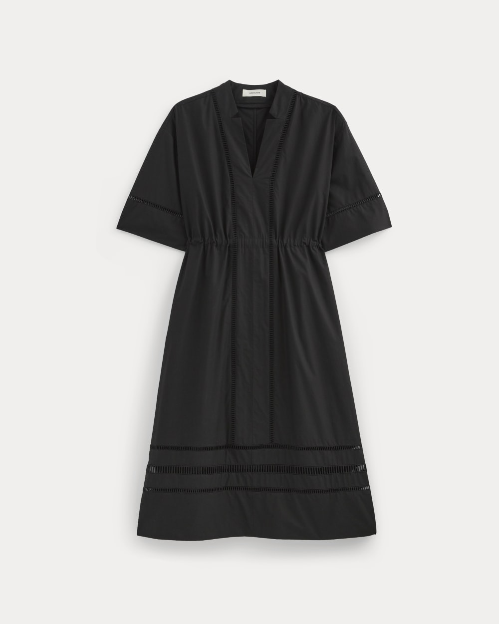 The Lace Trim Caftan Dress | Black
