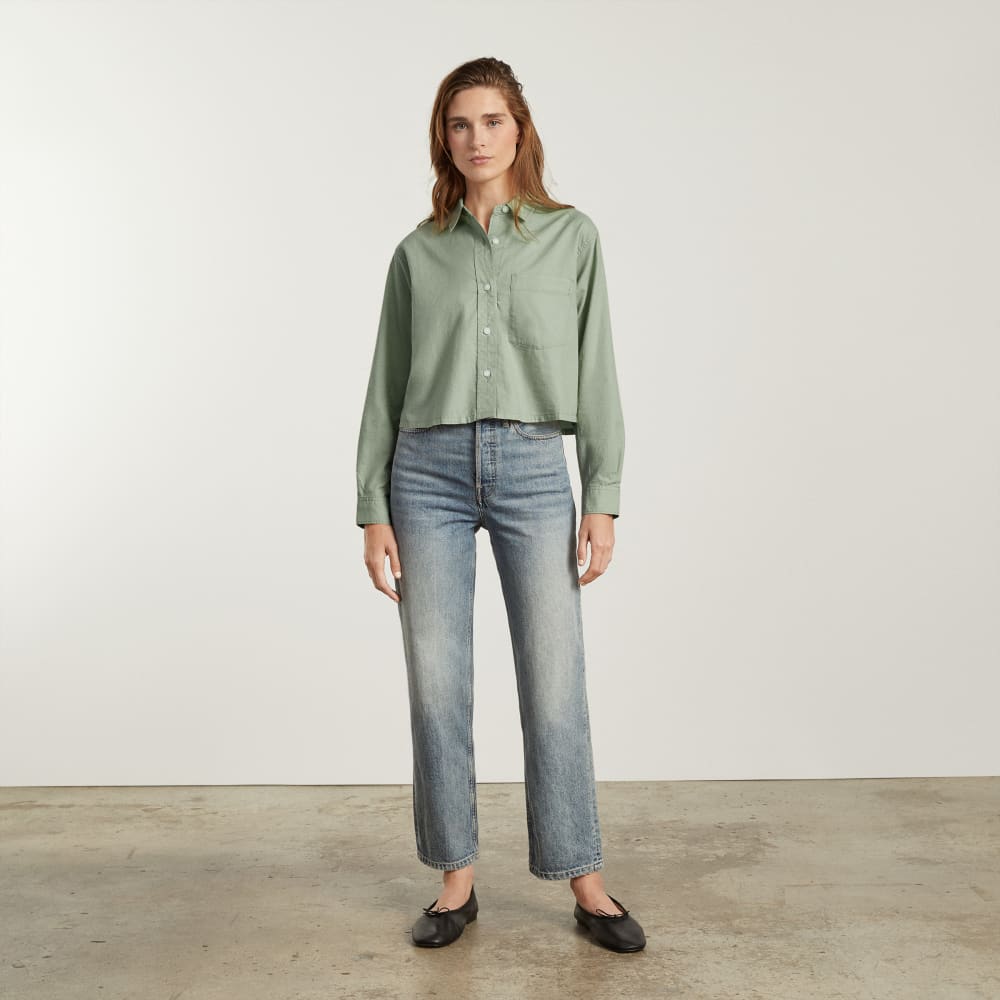 The Way-Short Shirt in Silky Cotton | Laurel