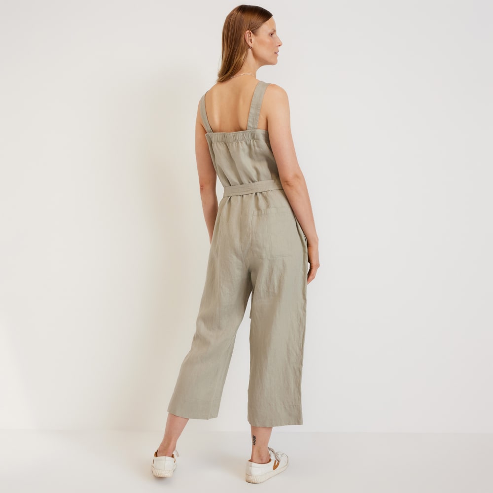 The Linen Jumpsuit | Seagrass