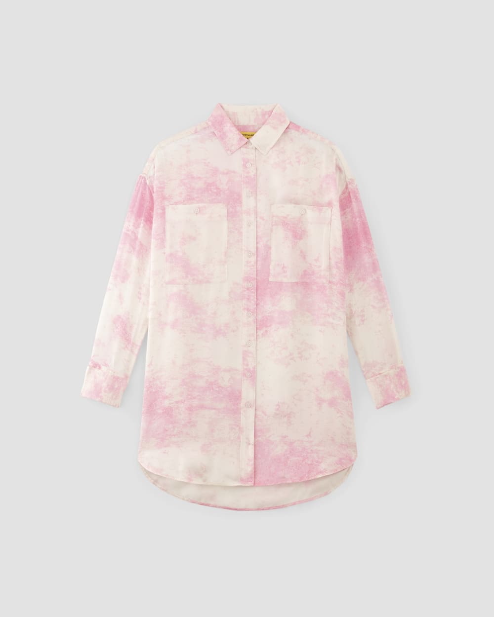 The Everlane x Marques' Almeida Satin Tie-Dye Shirt | Pink Tie-Dye