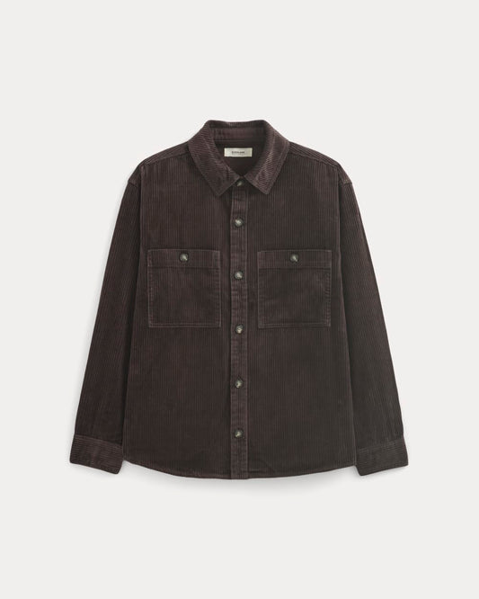 Wide Wale Corduroy Shirt | Dark Chocolate