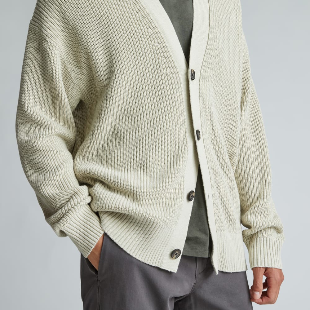 The No-Sweat Ribbed Cardigan | Pelican