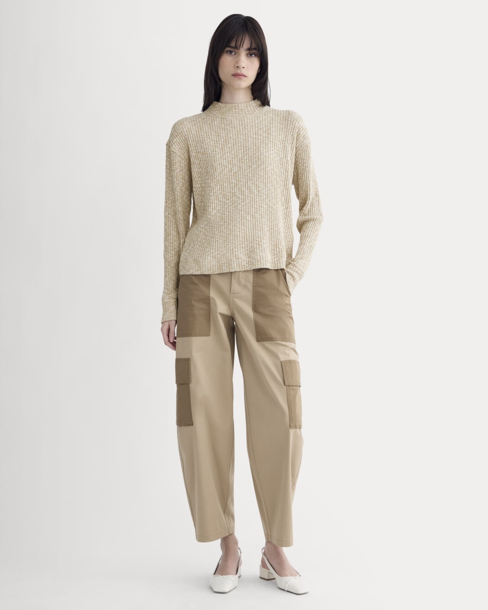 The Cozy Rib Funnel-Neck | Cornstalk / Bone Twist