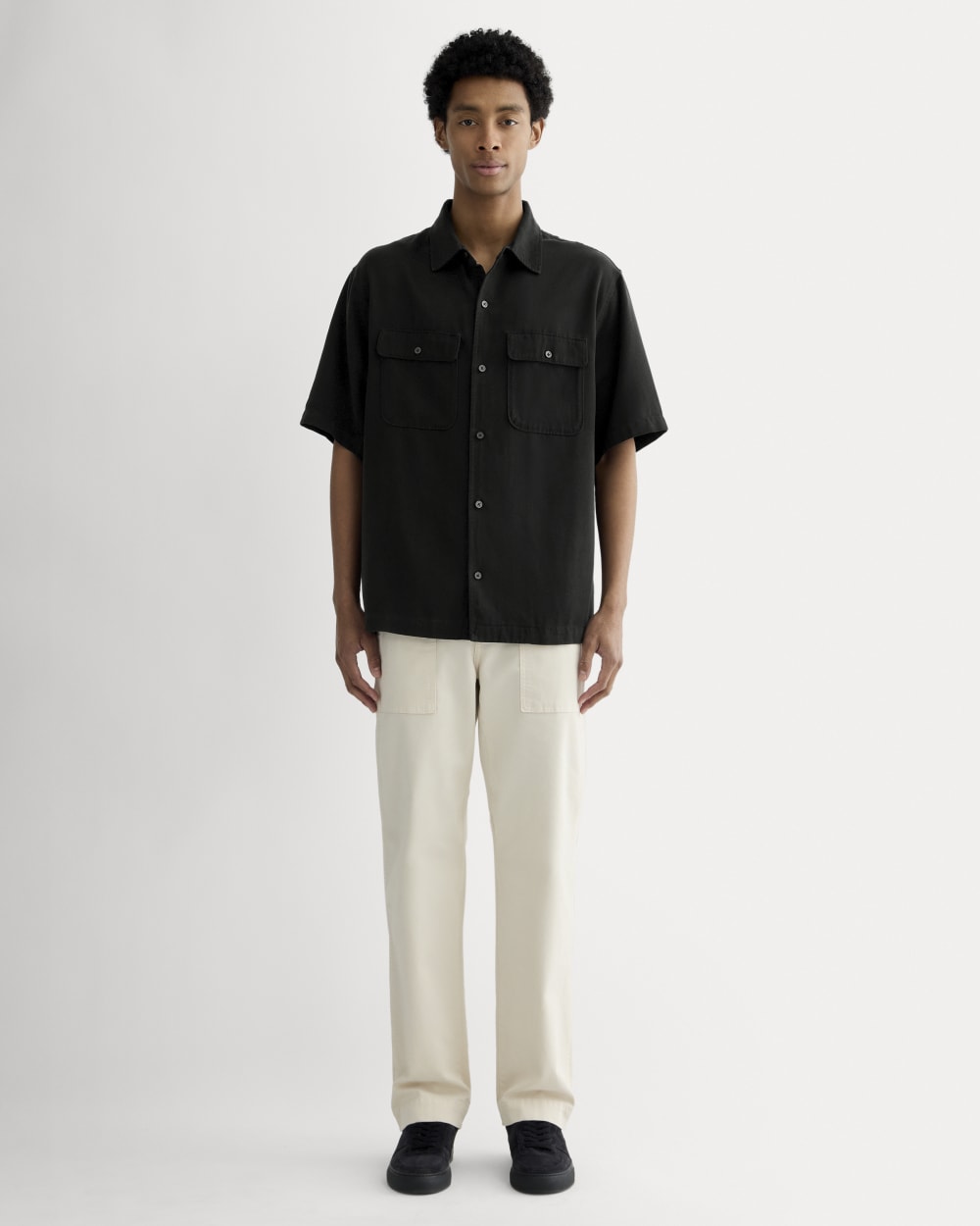 The Relaxed Utility Shirt in Buttersoft | Black