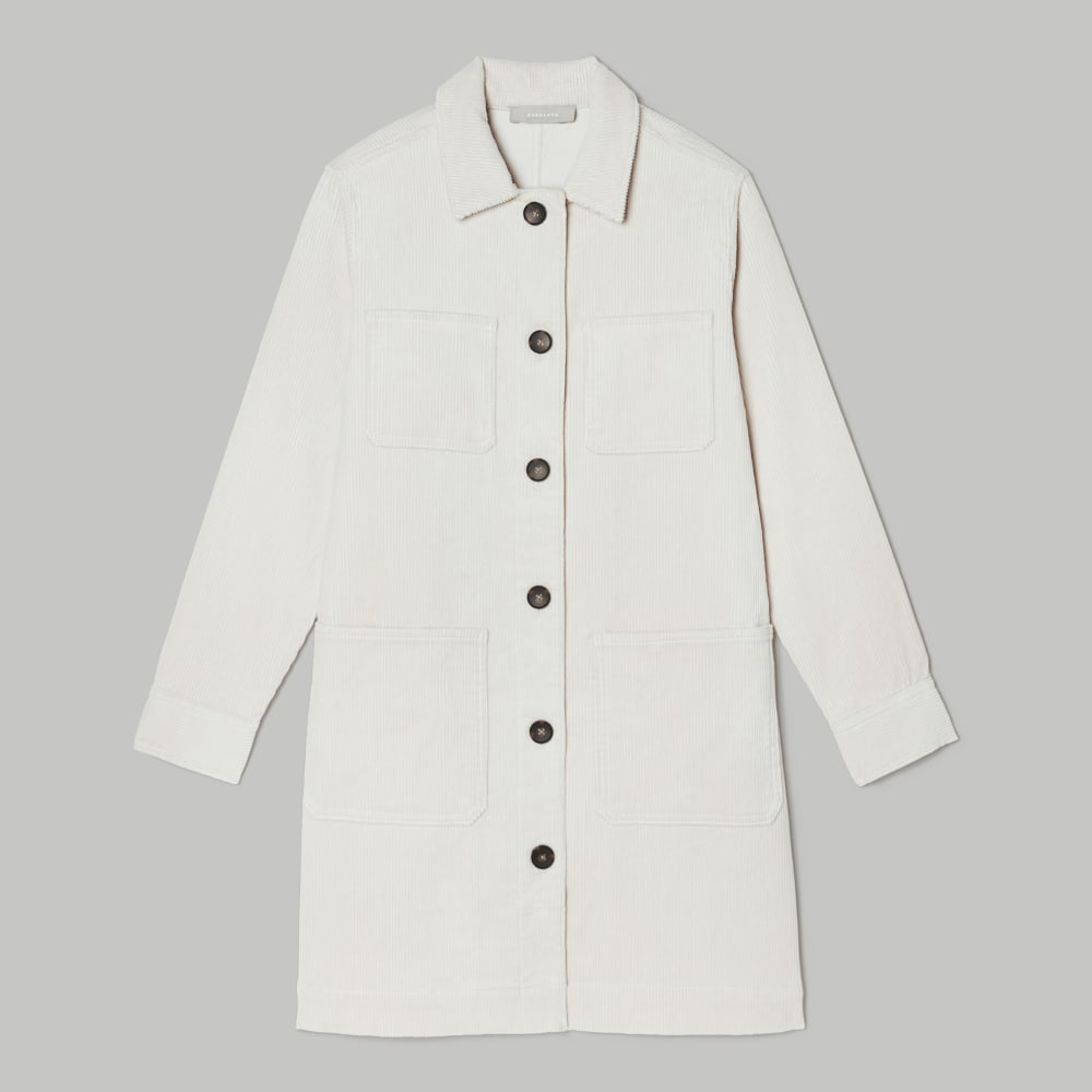 The Corduroy Long Shirt Jacket | Sandstone