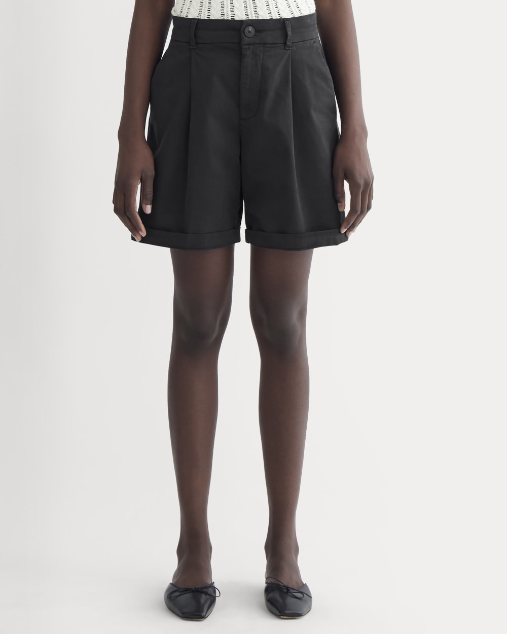 The Pleated Chino Short | Black
