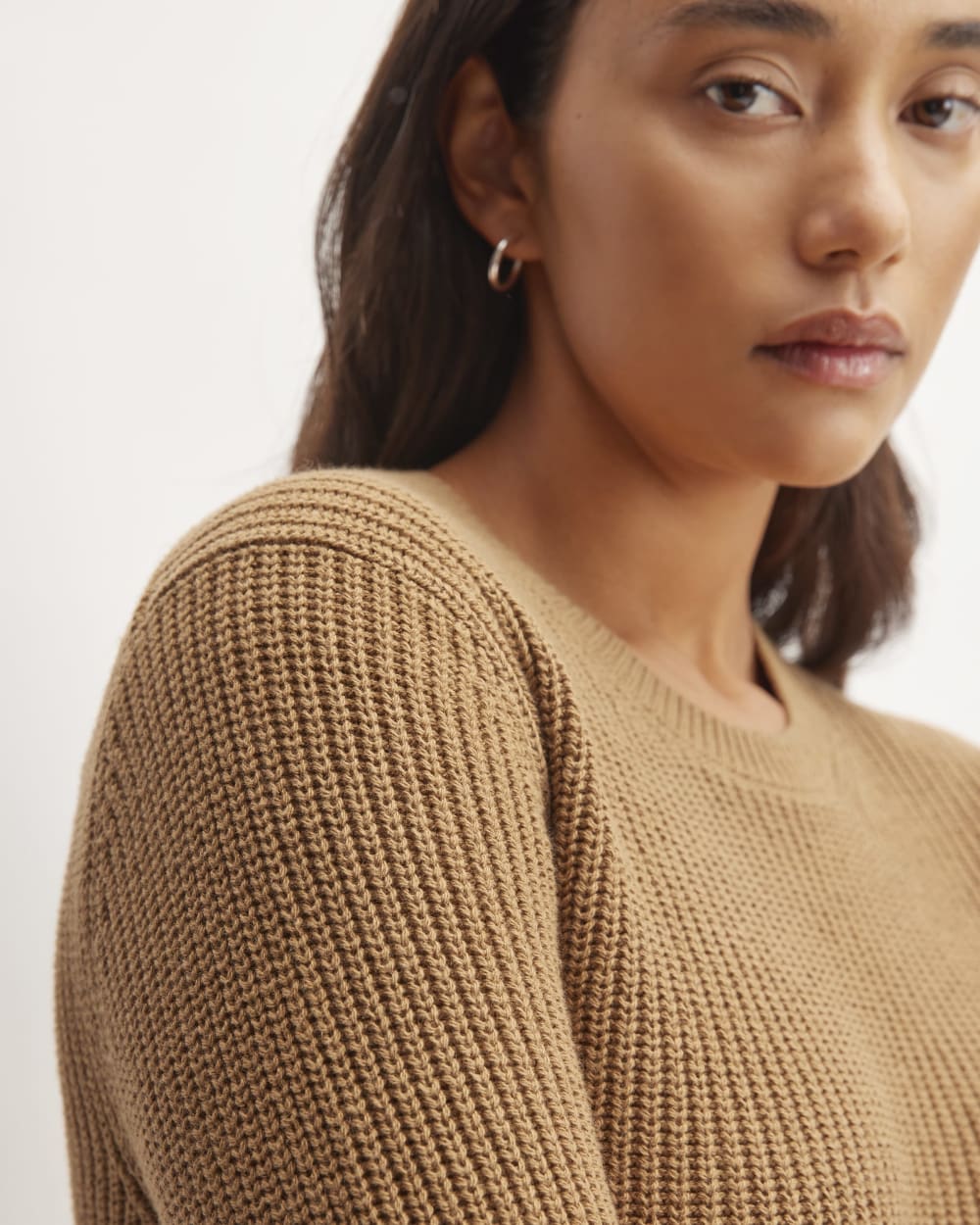 The Organic Cotton Slim Crew Sweater | Toasted Coconut