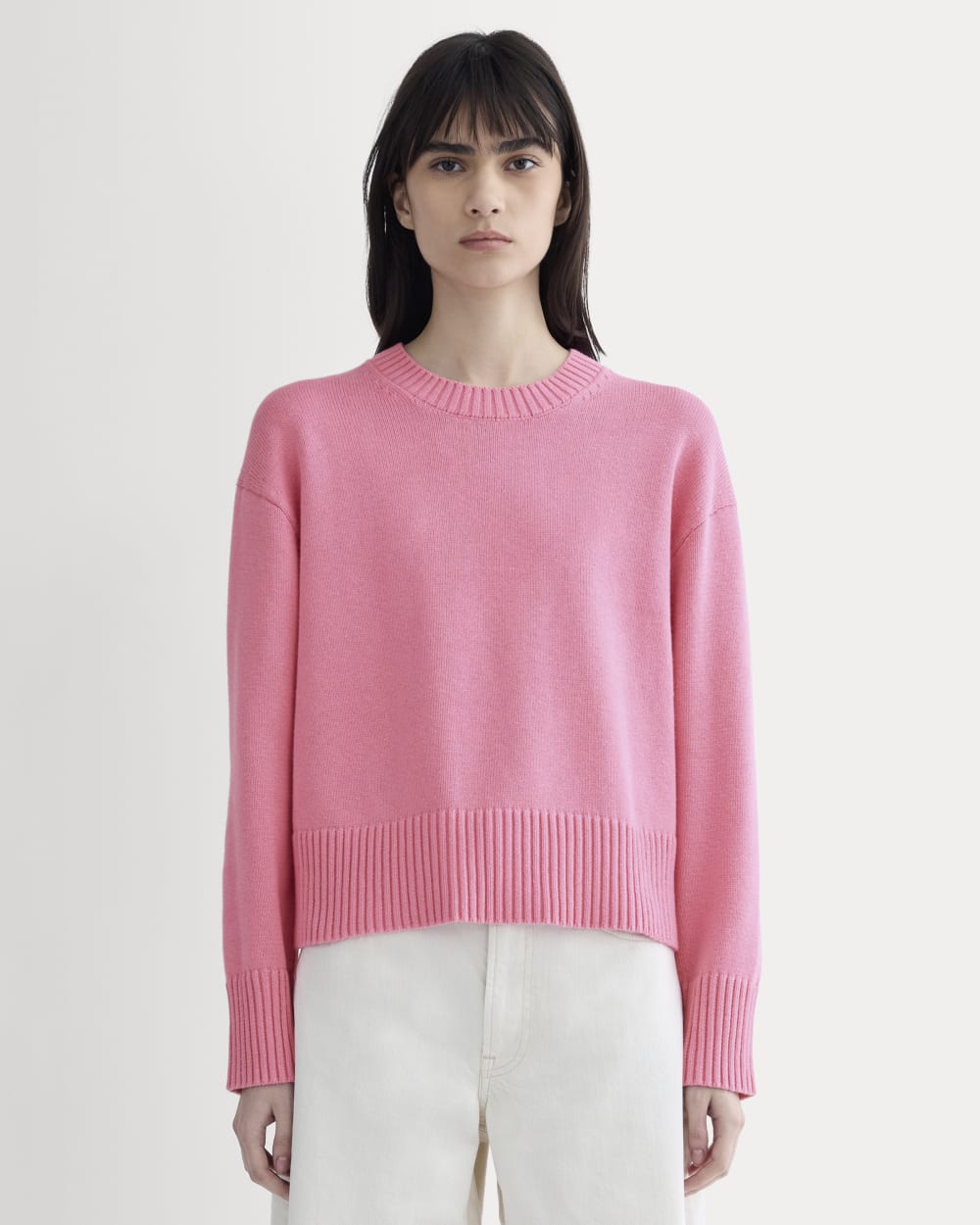 The Boxy Sweater in Everyday Cotton | Deep Pink