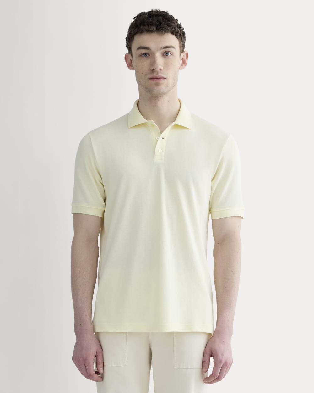 The Pique Polo | Light Yellow