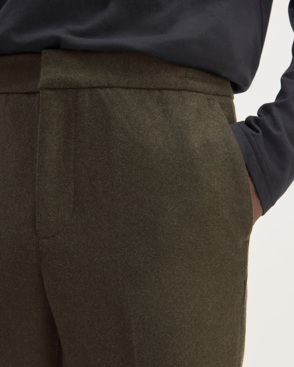 The Wool Flannel Pant | Dark Green