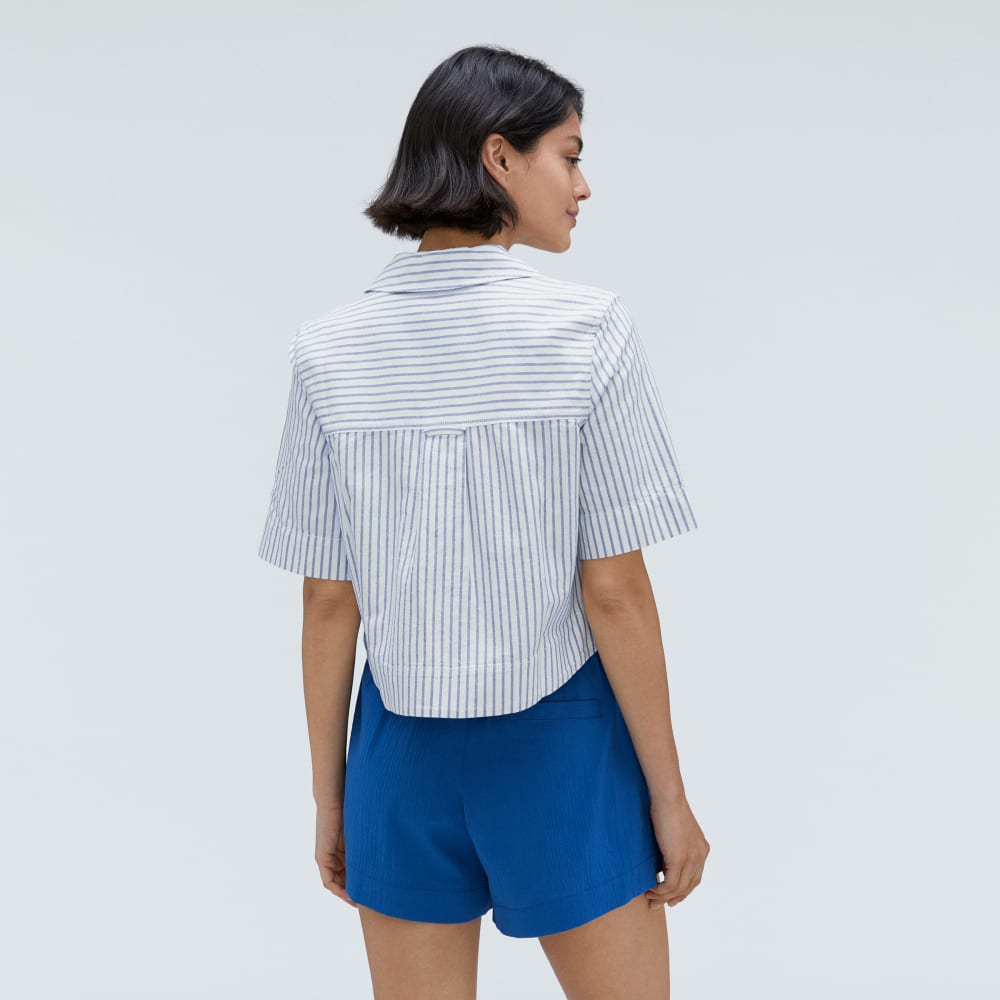 The Oxford Popover | Deep Blue / Canvas