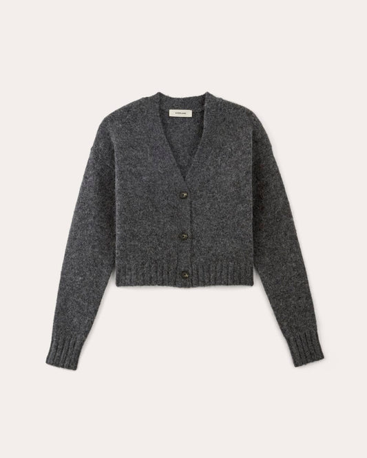 The Boxy Cardigan in Alpaca | Dark Charcoal