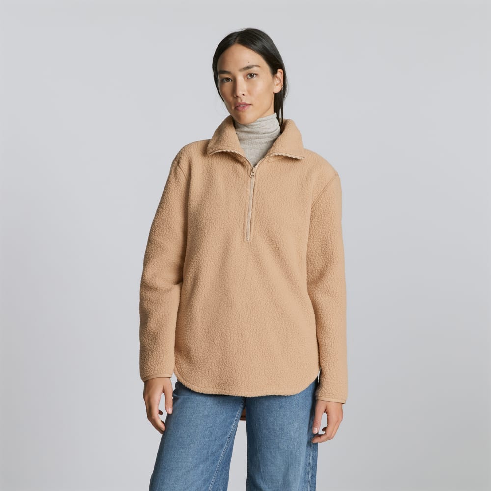 The ReNew Fleece Half-Zip | Tan