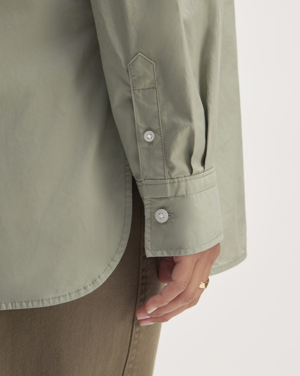 The Supima® Cotton Boyfriend Shirt | Sage Green