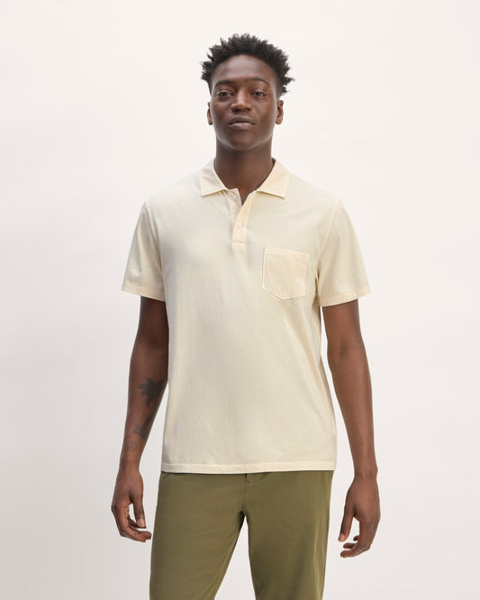 The Essential Organic Garment-Dyed Polo | Parchment