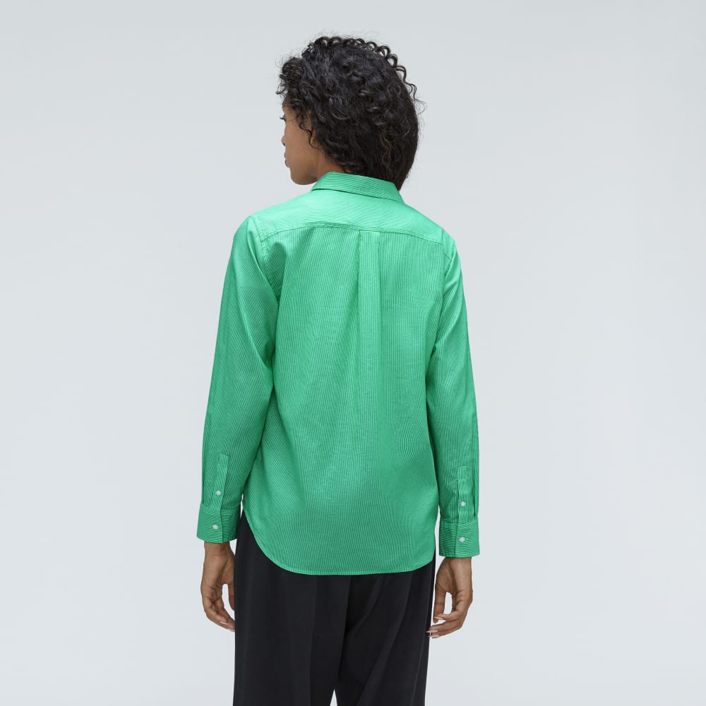 The Must-Have Shirt in Silky Cotton | Bright Jade / White
