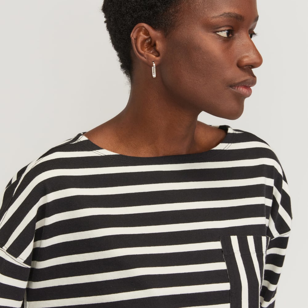 The Premium Weight Oversized Pocket Tee | Black / Canvas Tan