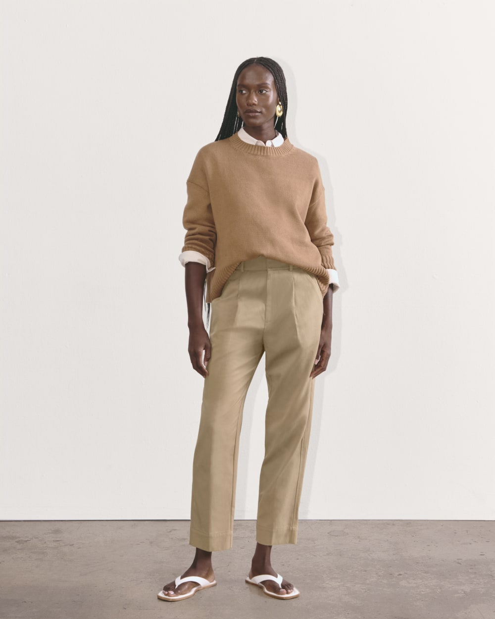 The Draper Tapered Pant in Buttersmooth | Ash Brown
