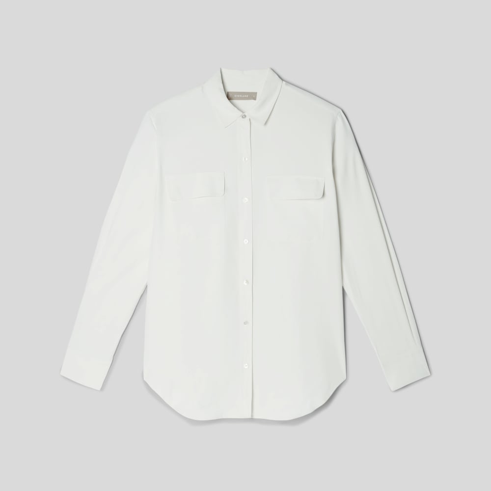The Washable Silk Relaxed Shirt  | Bone