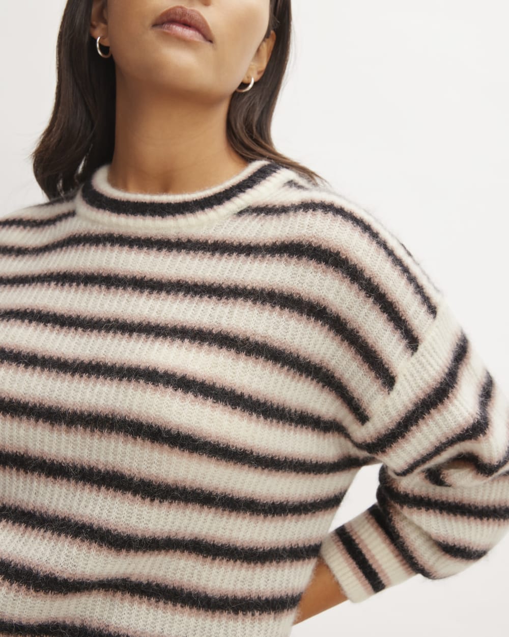 The Cocoon Crew in Alpaca | Heathered Black / Cafe Creme / Bone