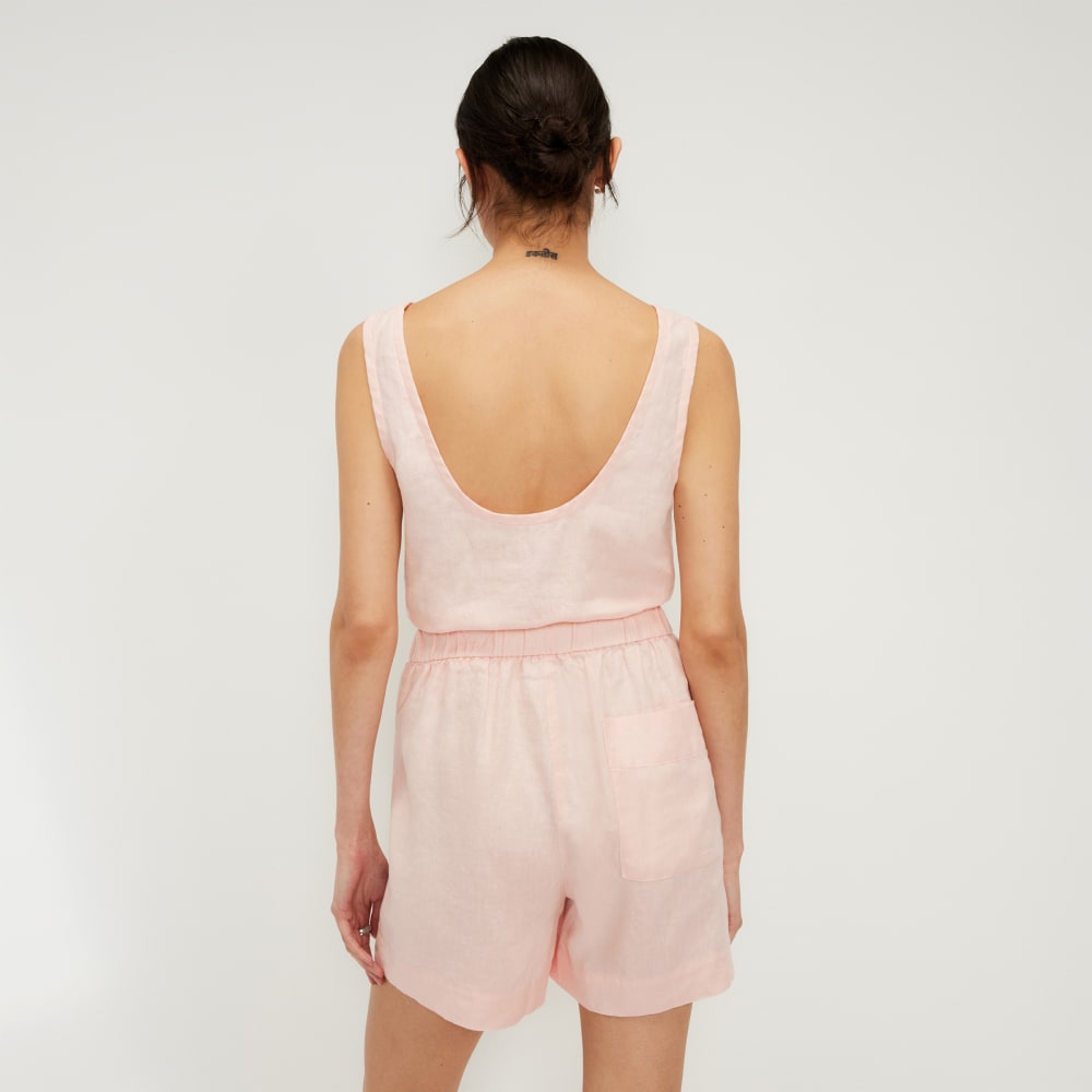 The Scoop Tank in Linen | Petal Pink