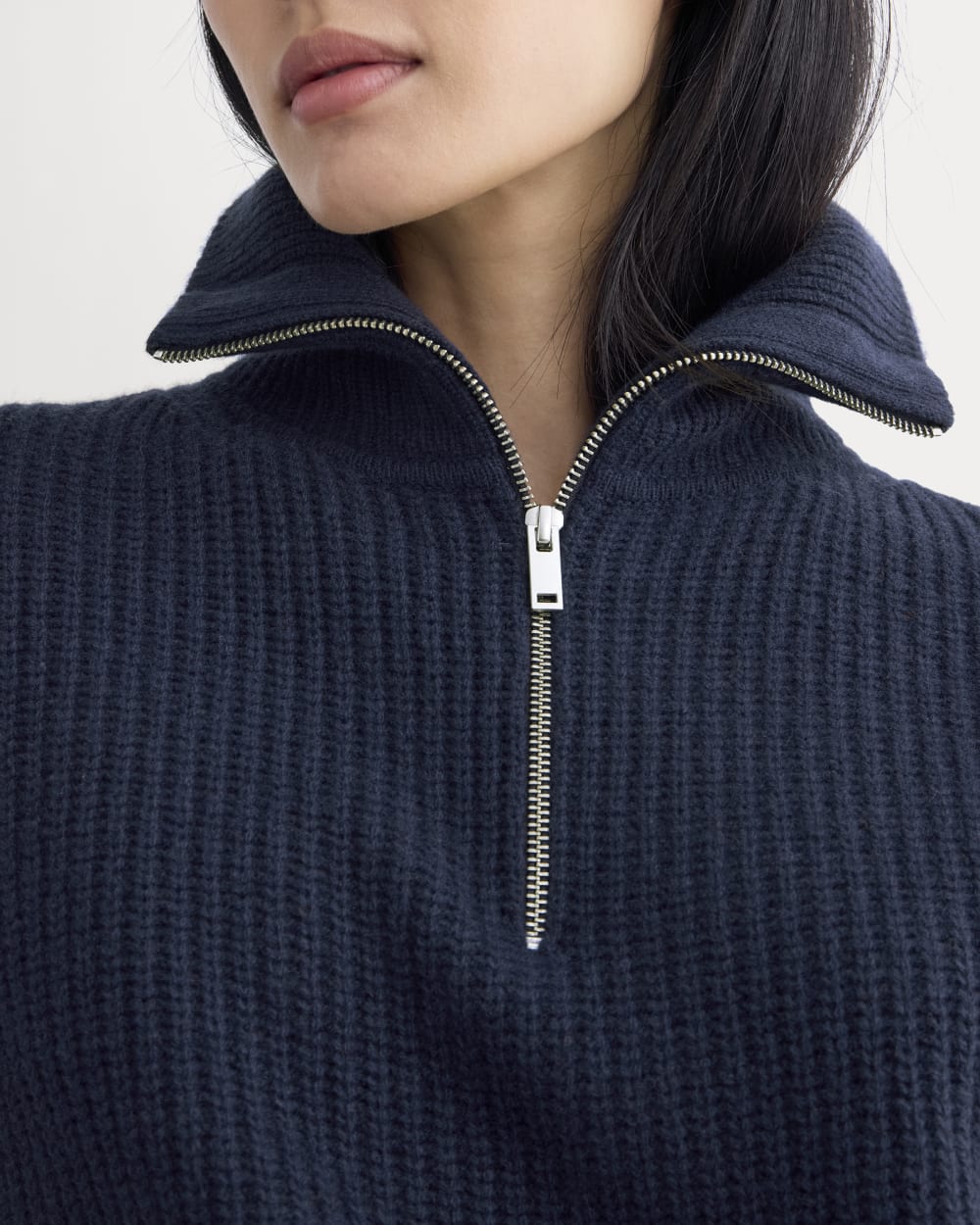 The Half-Zip Sweater in Luxe Merino | Navy