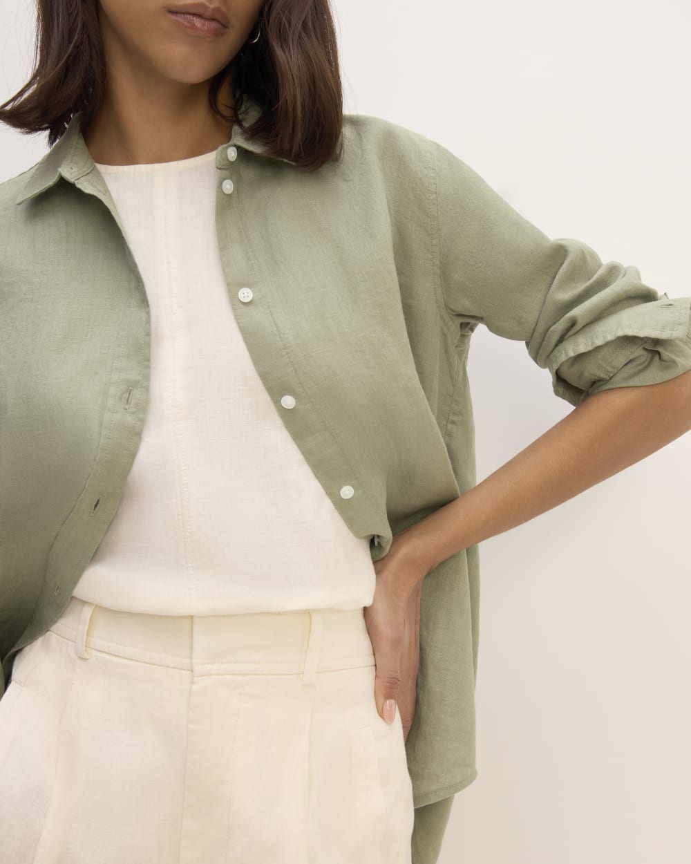 The Must-Have Shirt in Linen | Sage Green