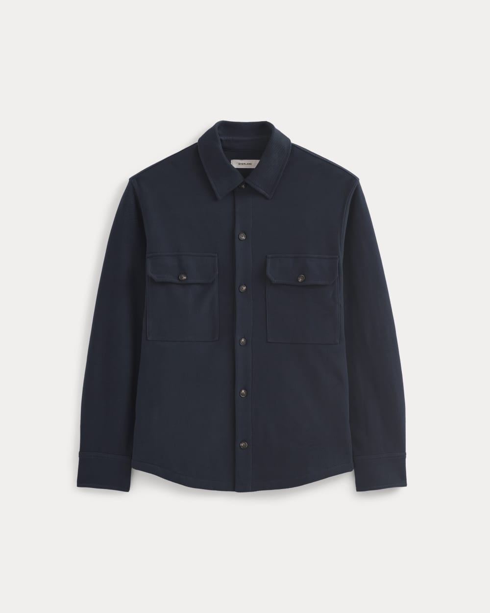 Relaxed Knit Utility Shirt | Navy