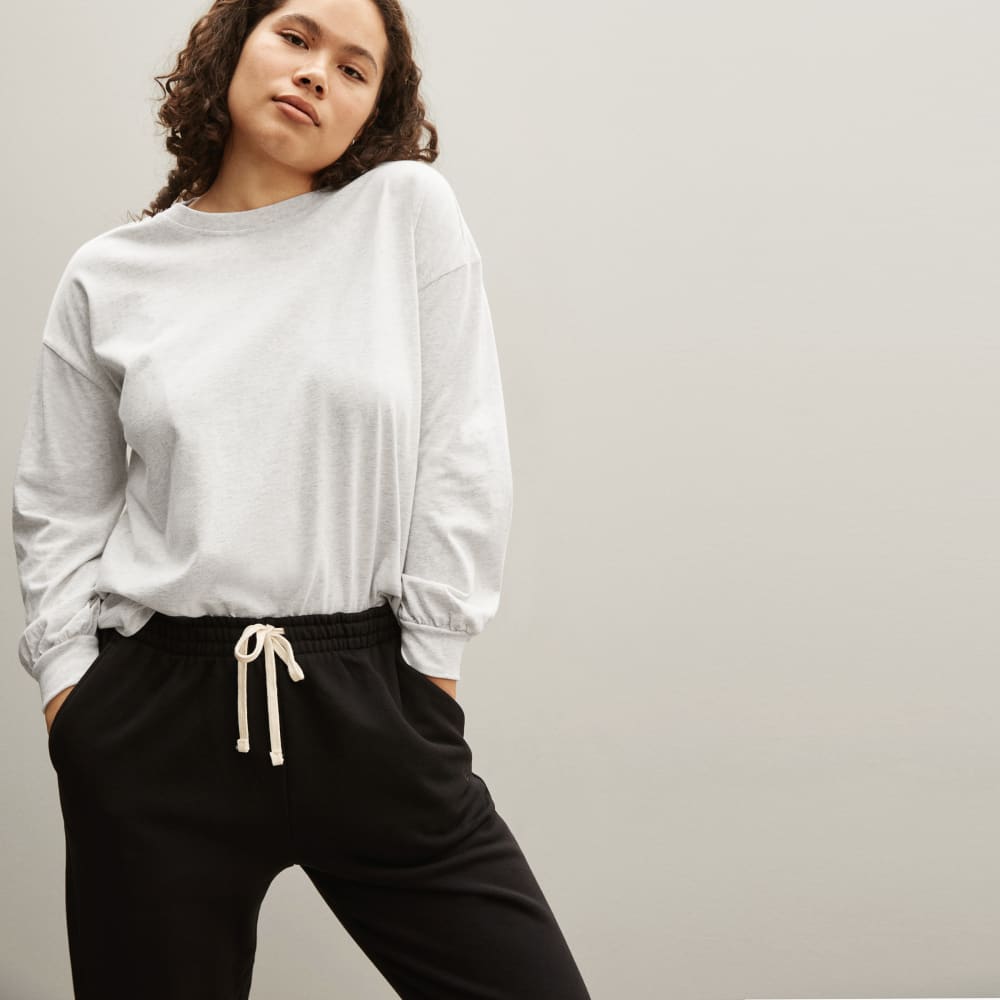 The Organic Cotton Long-Sleeve Tee |  Heathered Grey