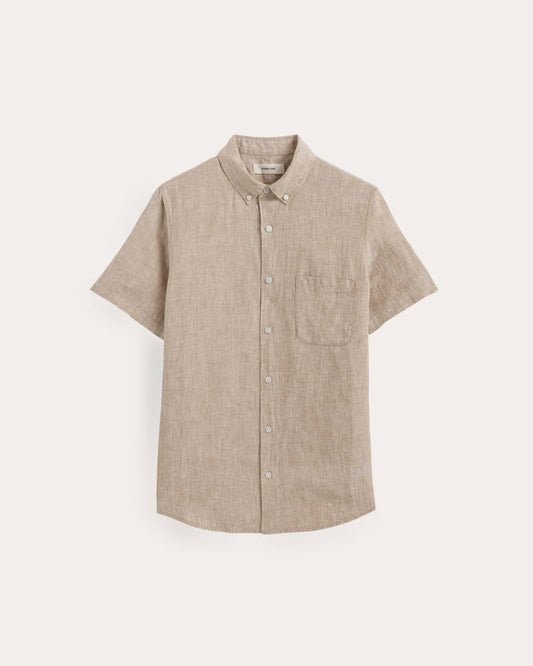 The Classic Short-Sleeve Shirt in Linen | Cornstalk Chambray