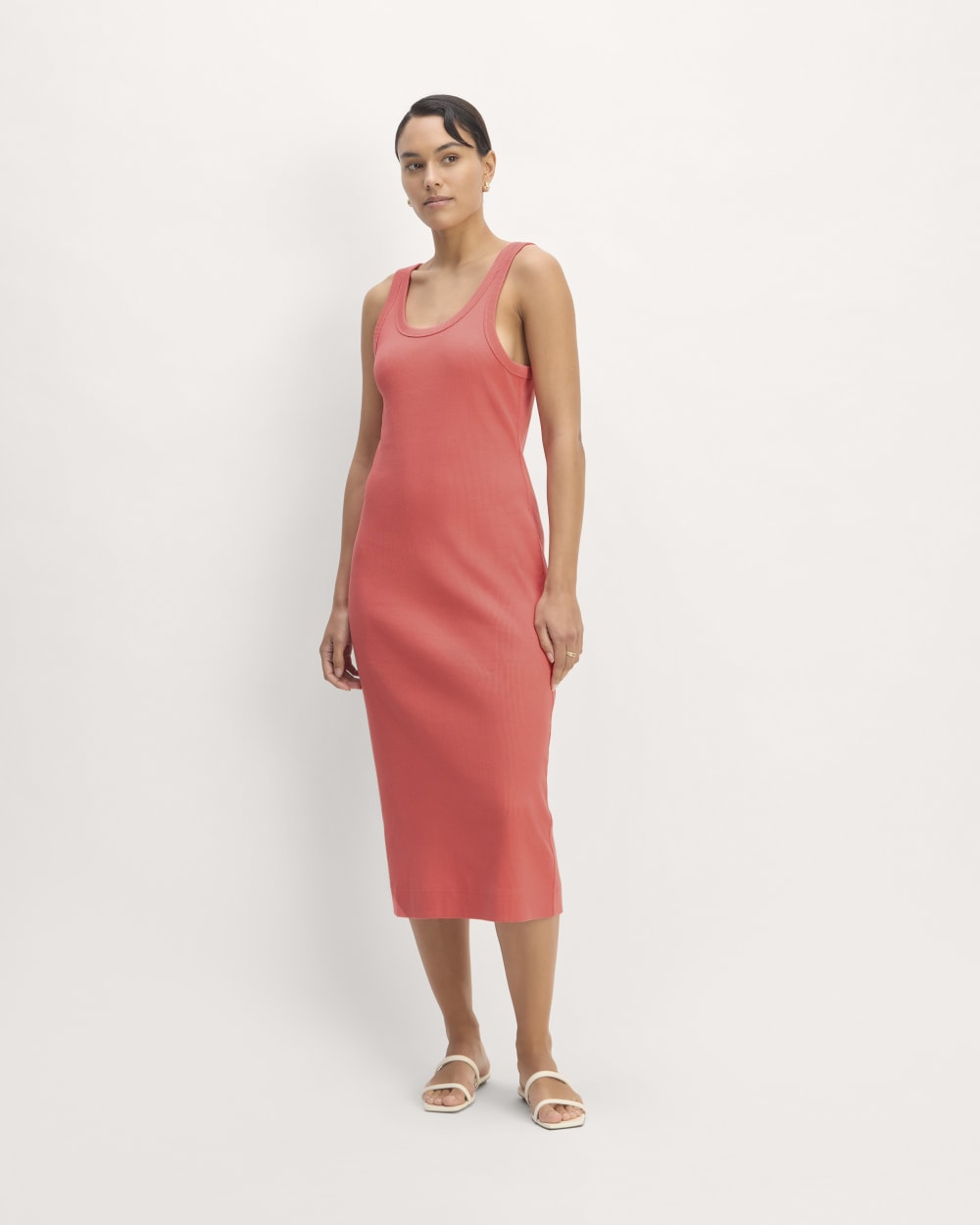 The ’90s Rib Dress | Coral