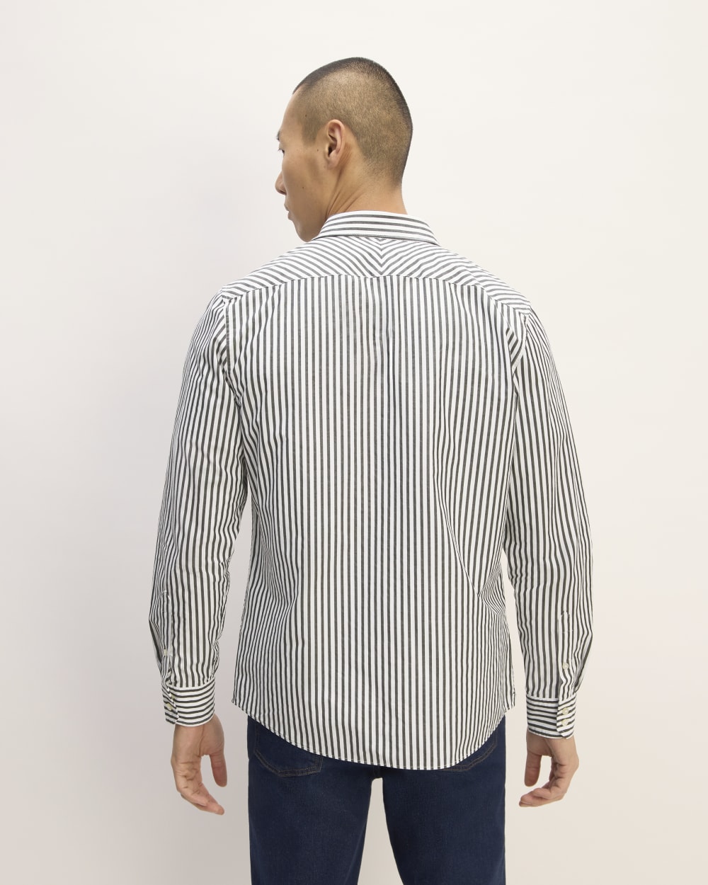 The Supima® Poplin Shirt | Optic White / Black