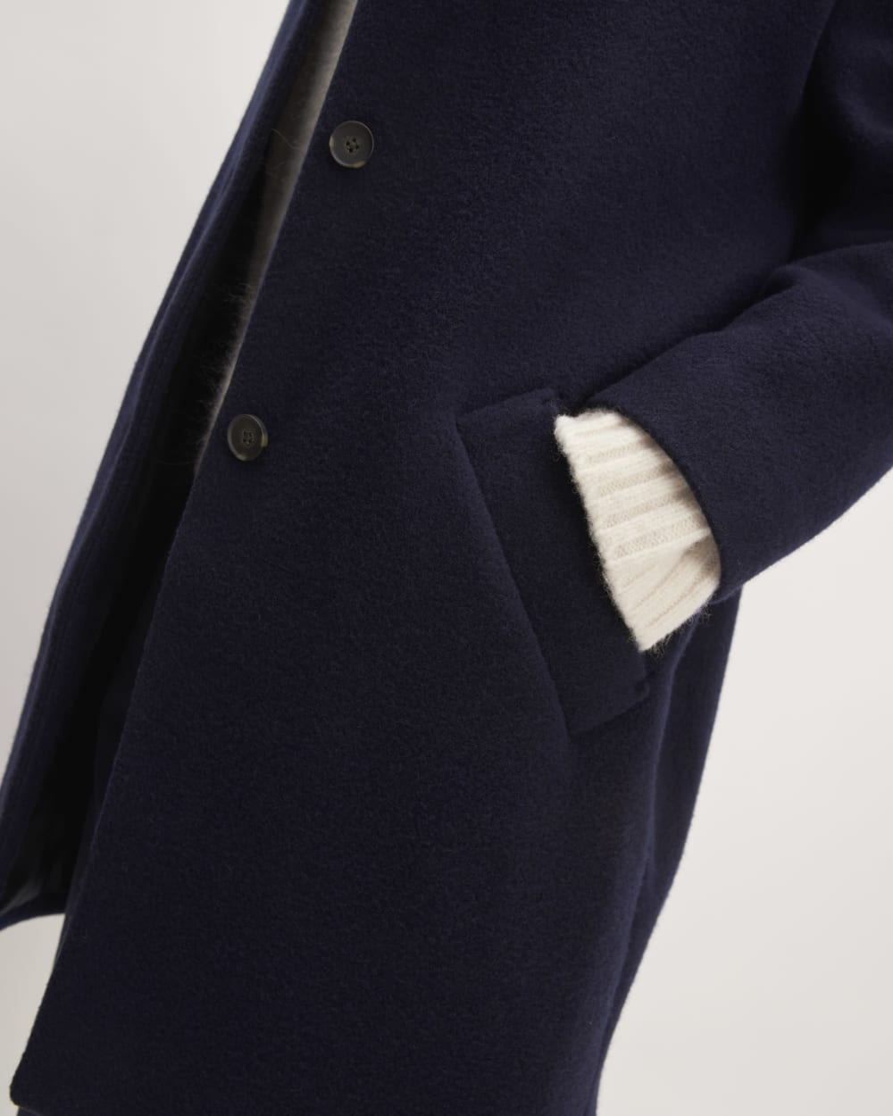 The Italian ReWool® Cocoon Coat | Navy