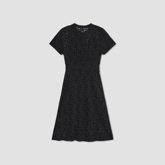 The Eyelet Waisted Dress | Black