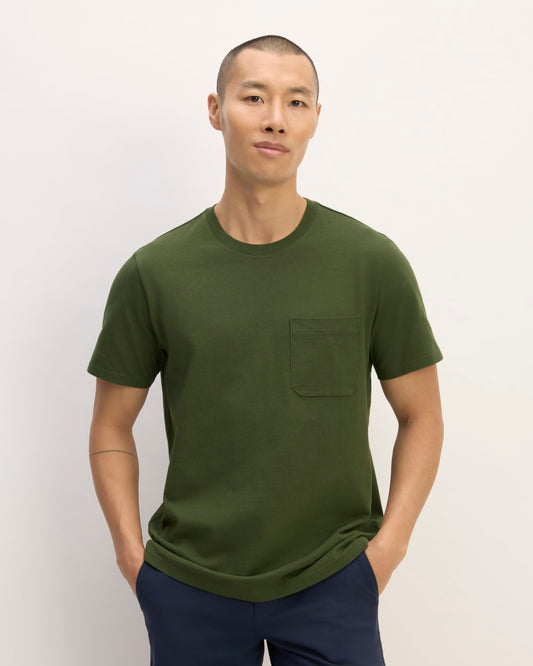 The Premium-Weight Pocket Tee | Uniform | Deep Moss Green