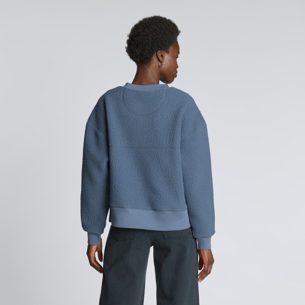 The ReNew Teddy Oversized Crew | Faded Blue