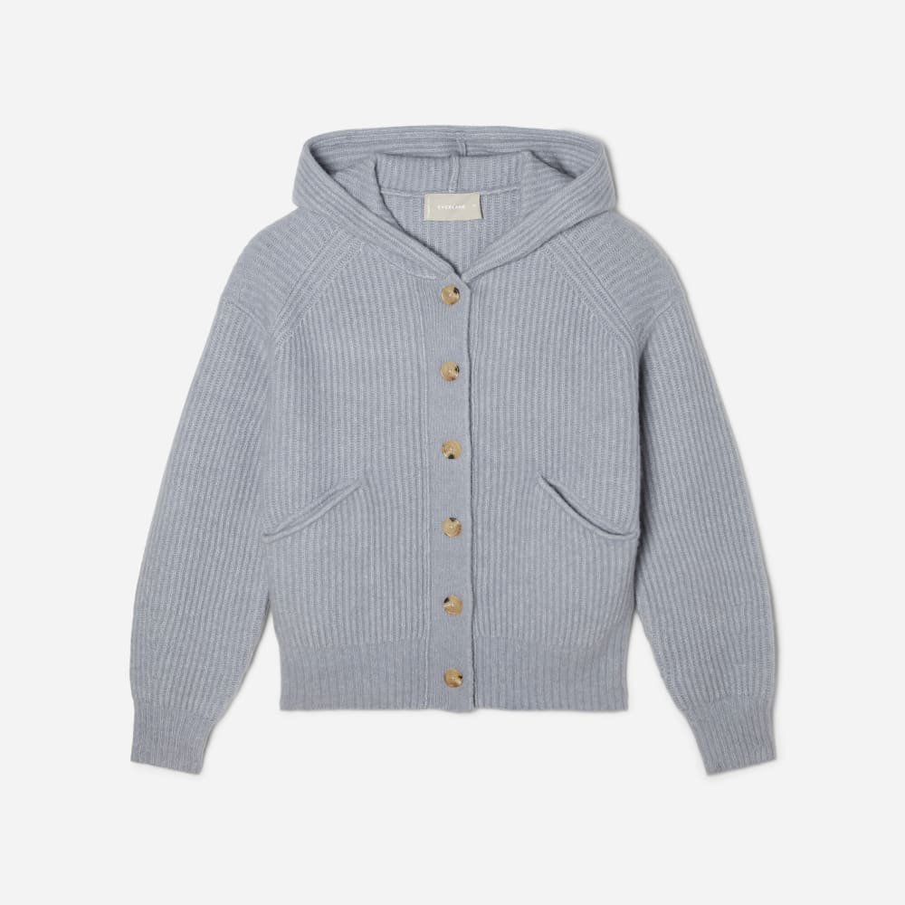 The Cozy-Stretch Hooded Cardigan | Smoke