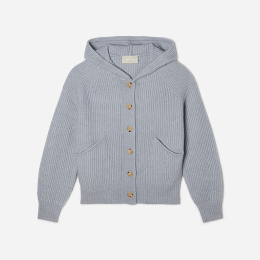 The Cozy-Stretch Hooded Cardigan | Smoke