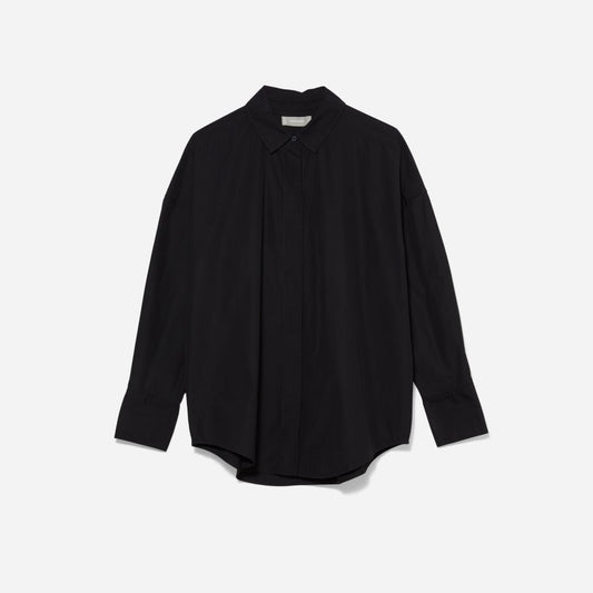 The Oversized Poplin Shirt | Black