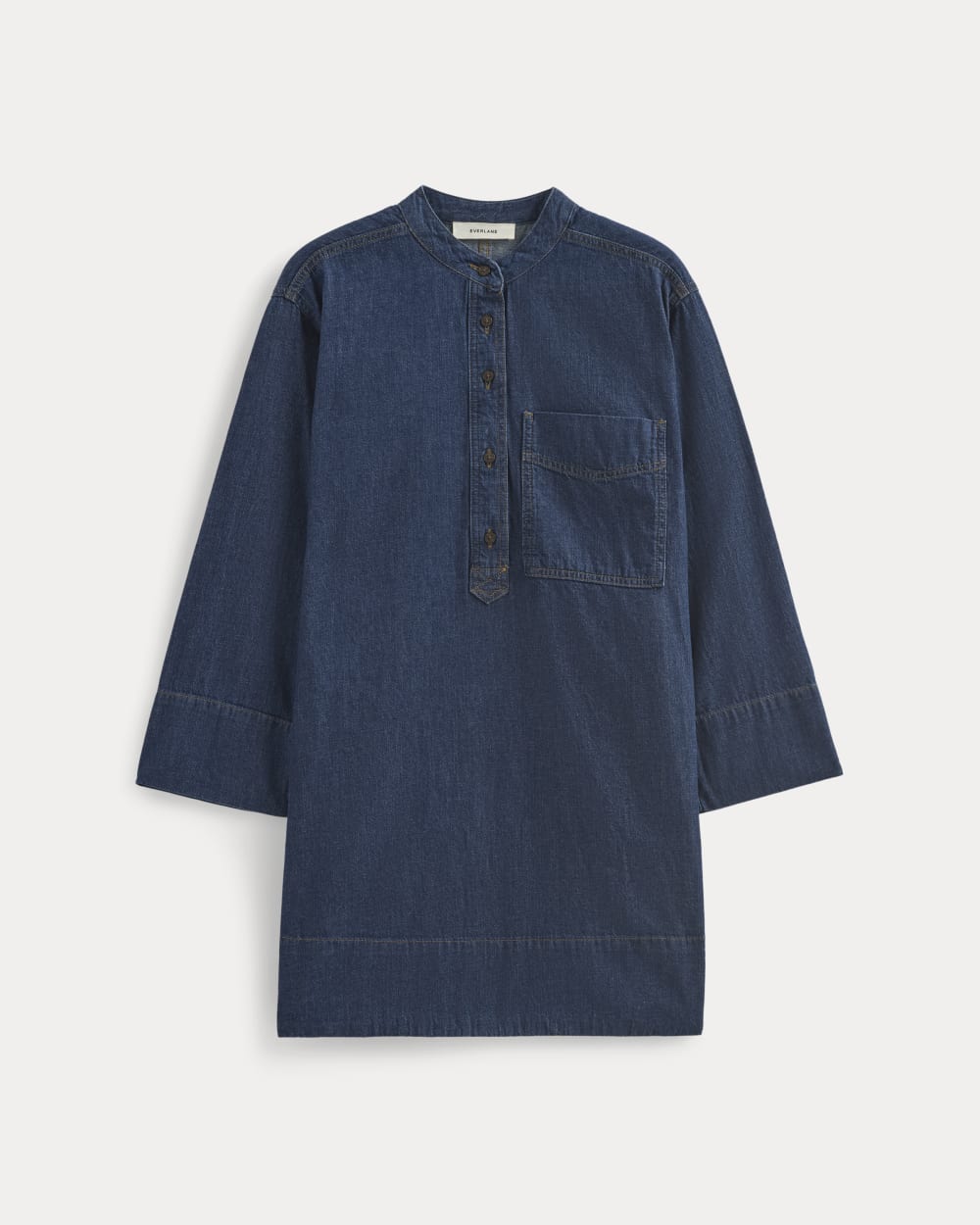 The Denim Popover Dress | Dark Indigo