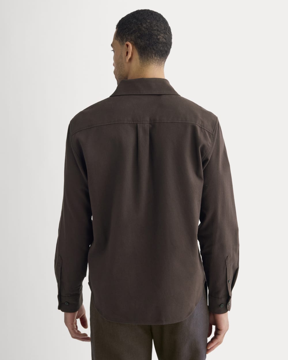 Brushed Flannel Shirt | Dark Chocolate