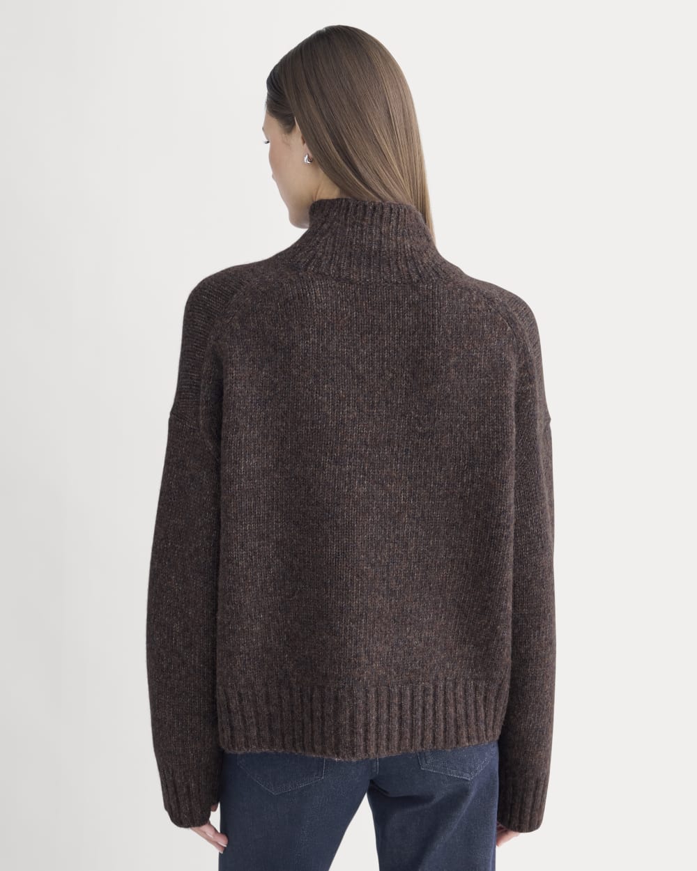 The Cloud Oversized Turtleneck | Heathered Burgundy