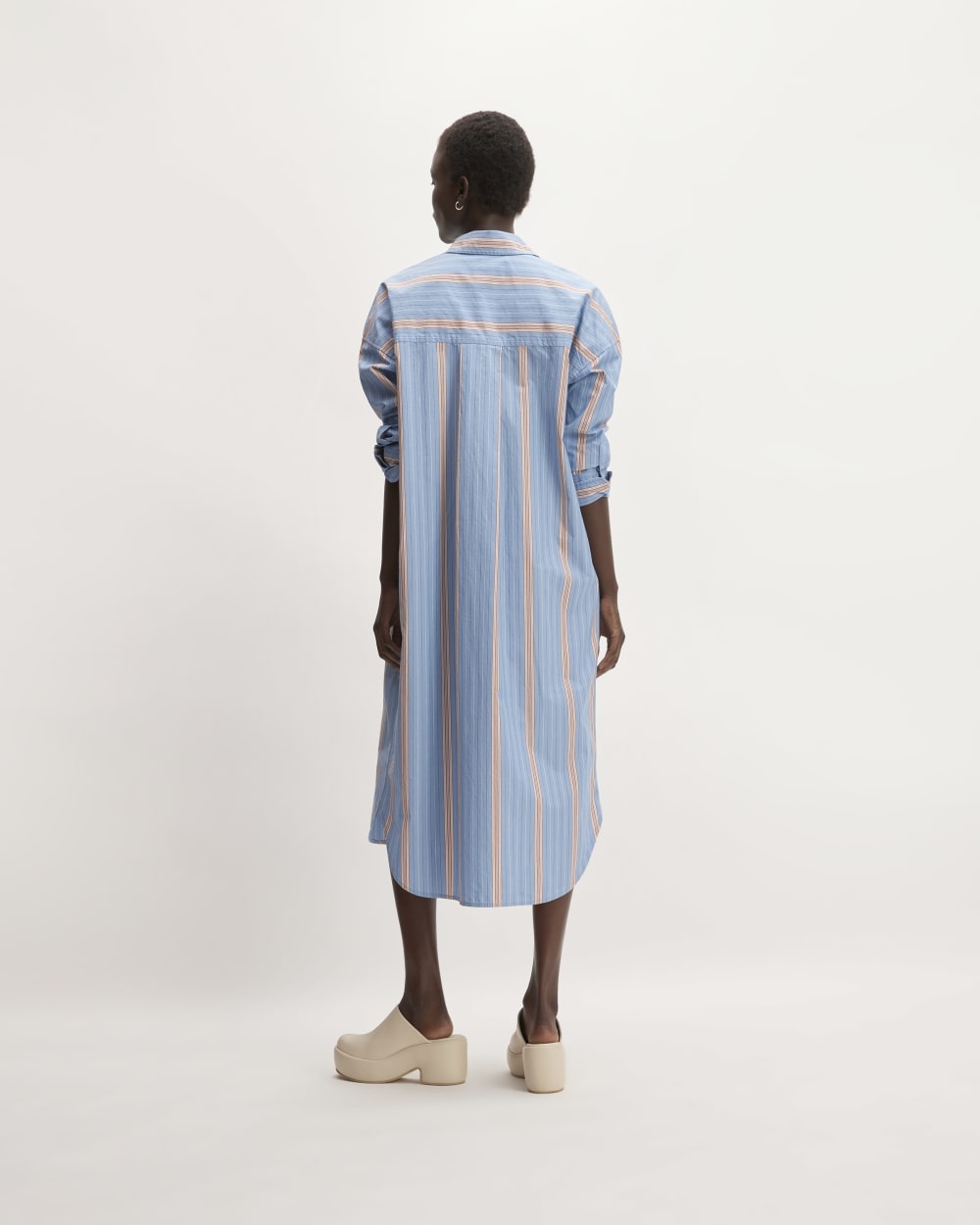 The Midi Cotton Shirt Dress | Parisian Blue / Black / Rusted Red / Bone